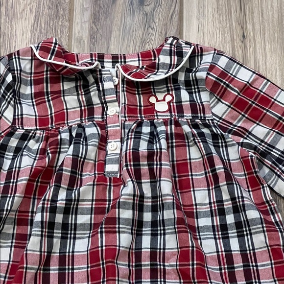 Disney Store Red and Black Plaid Nightgown Shirt Size 7/8 - Picture 2 of 5